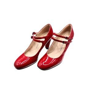 ANTONIA SAINT NEW YORK Emma Jane 76mm Comfortable Heels – Dark Red Patent